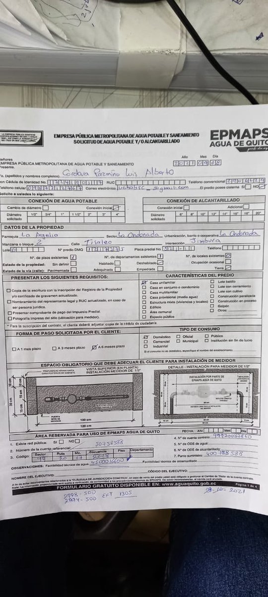 Dayuli4ever's tweet photo. Señores @aguadequito: El 8 de septiembre ingresé una solicitud para medidor CONEXIÓN INICIAL, llamo y nadie contesta, voy a las oficinas y nadie me ayuda. Estoy acabando la construcción de la casa y MI DERECHO A TENER AGUA POTABLE no se respeta. Trámite 4500016600 @santiguarderas https://t.co/kCG0iqUudY