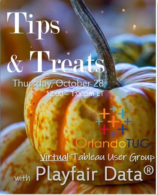 🎃🎃🍭🍬📈

October Registration is LIVE

usergroups.tableau.com/orlandotugocto…