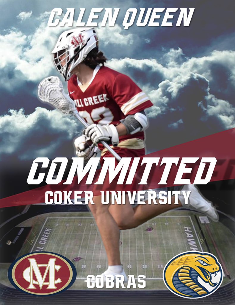MCBOYSLAX's tweet photo. Congrats to Calen Queen on his commitment to Coker University!! #MCLAX #soar
@toplaxrecruits @Inside_Lacrosse @CokerUniversity @GDPsports @MillCreekHawk @MCHarveyReports https://t.co/HEHXSarIMj