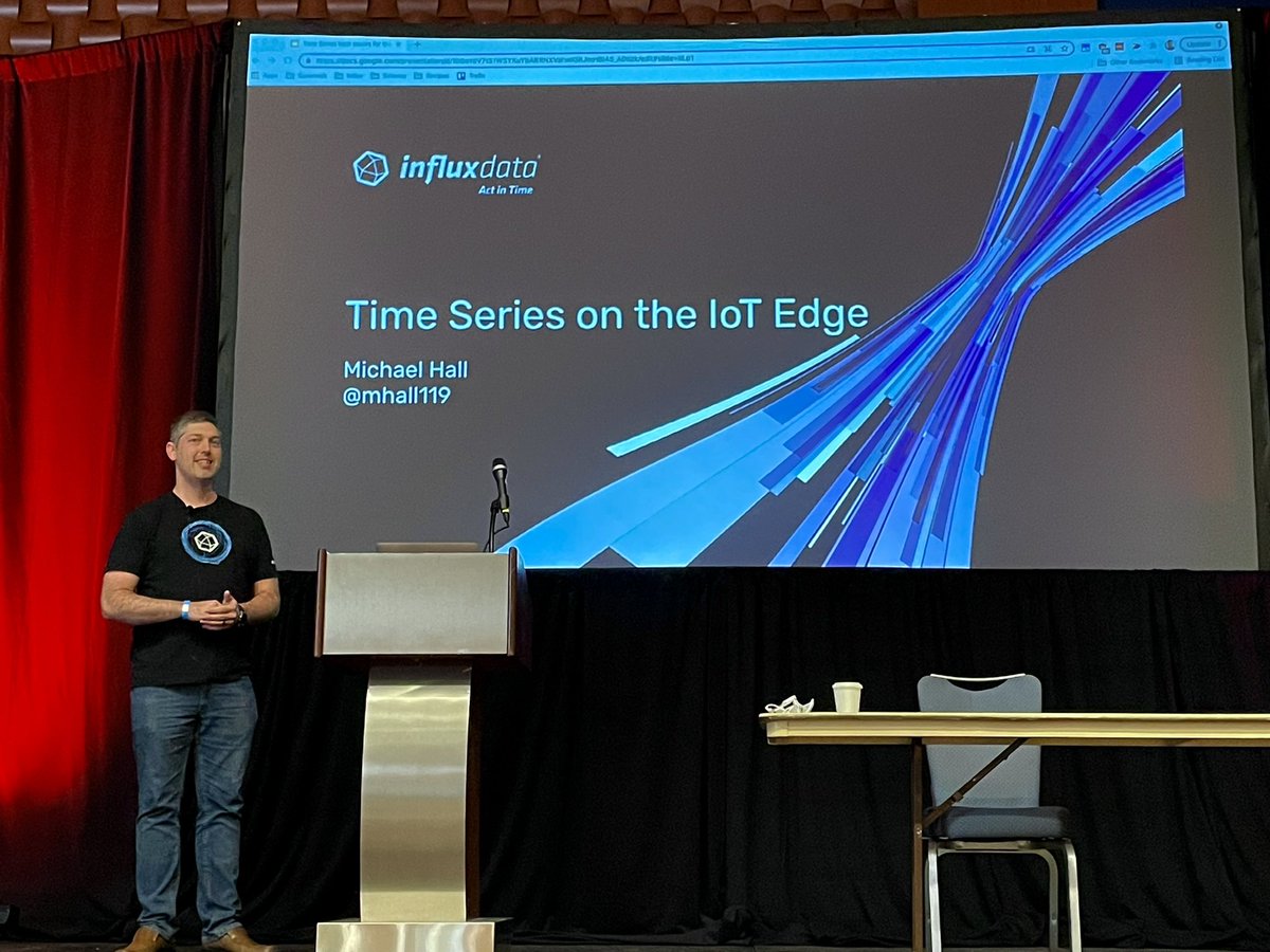 Listening to <a href="/mhall119/">Michael Hall</a> #influxdb #opensource #allthingsopen <a href="/InfluxDB/">InfluxData</a> <a href="/AllThingsOpen/">All Things Open</a>