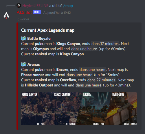 Apex Legends Status V Twitter Our Apex Legends Discord Bot Is Here Want To Check The Current Map Your Stats And Much More Just By Typing A Command In Your Discord