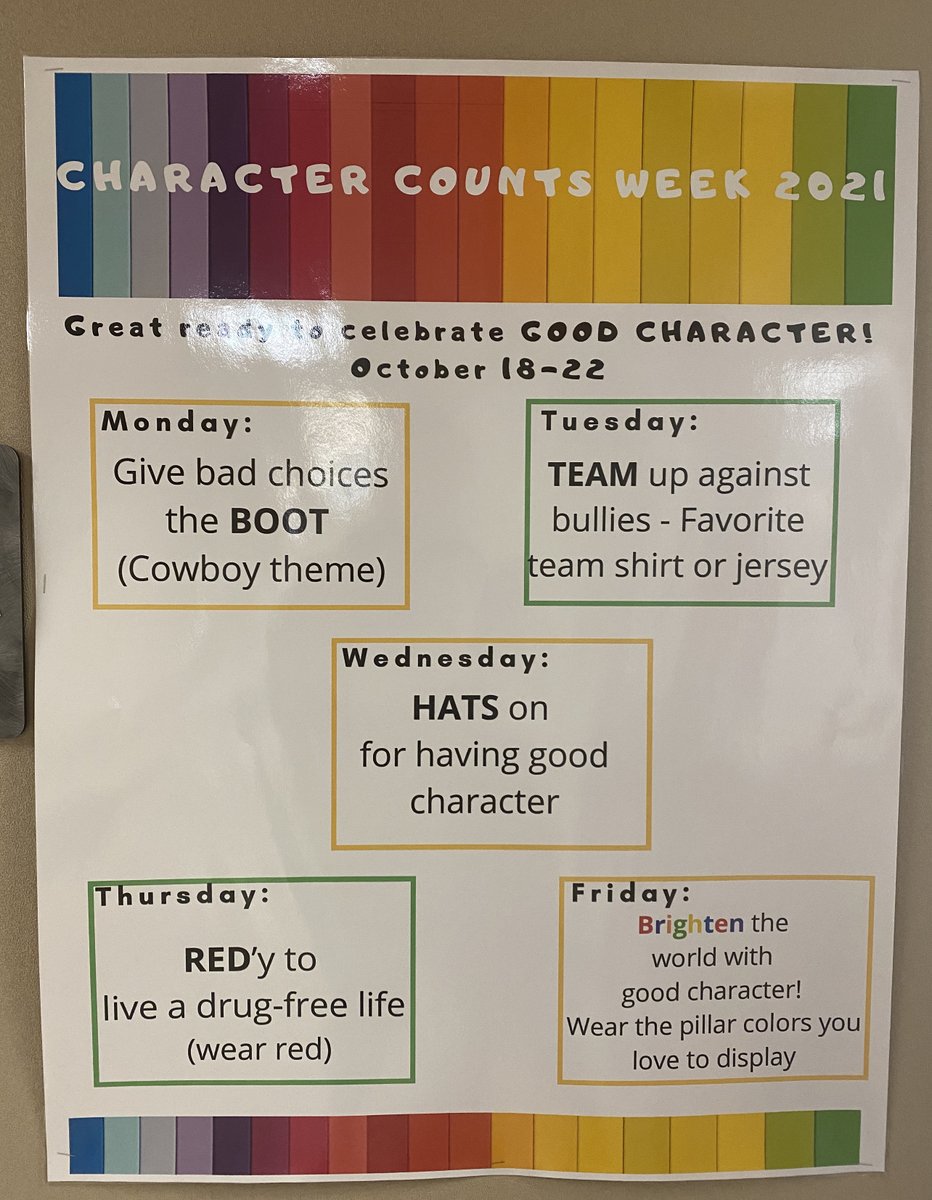 LCISDsupport's tweet photo. Way to go Huggins Elementary School. What a fun week celebrating good Character! #LCISDCHARACTERCOUNTSWEEK2021 https://t.co/2ed57gsuwe