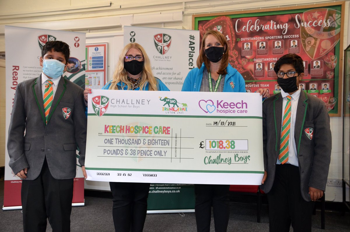 Our original target was £1000 so we are incredibly pleased with our end total! Well done and thank you to everyone who donated to this wonderful local #Luton charity <a href="/KeechHospice/">Keech Hospice</a> @BigTrunkTrail @C21Art @art_g6 <a href="/ChallneyDesign/">Adam Billington</a>