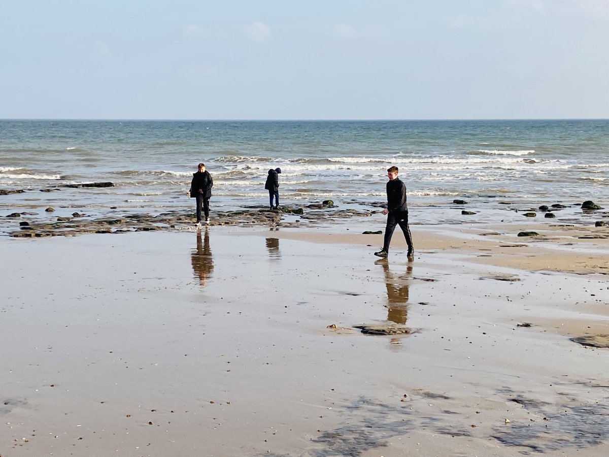 Fossil hunting at Walton on the Naze