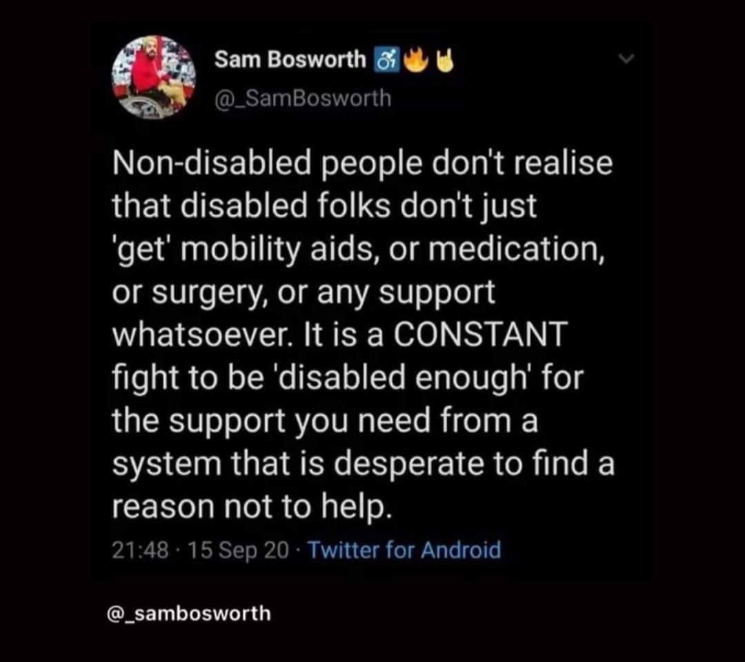 druid_cat's tweet photo. Absolutely. Especially the openly cruel @DWP @Conservatives #notdisabledenough #MentalHealthMatters https://t.co/KL8CYDNx9Z