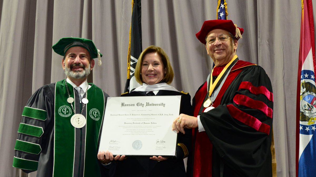 KCU was pleased to confer an Honorary Doctor of Humane Letters to <a href="/USArmy/">U.S. Army</a>’s newest 4-star general, LTG Laura J. Richardson, following her 2021 Commencement keynote. She and her family, including #KCUalum and trustee Dr. Darwin Strickland, will remain longstanding friends of KCU.