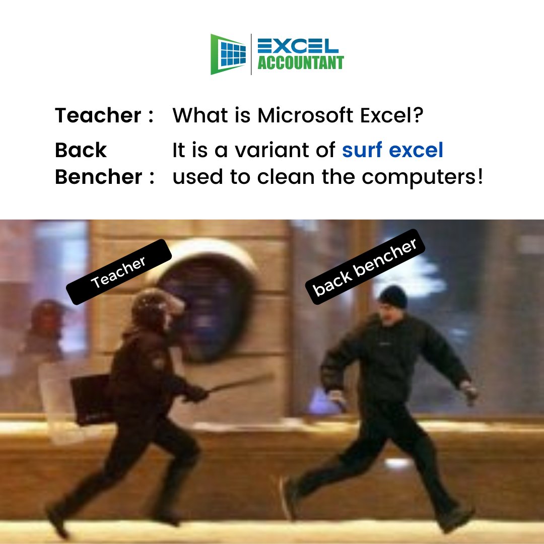 excel_account's tweet image. Smartness is infectious😆😬
.
.
.
#excel #excelhumor #excelmemes #funnymemes #memes #Microsoftexcel #memesoftheweek #msexcel #exceltips #exceltricks