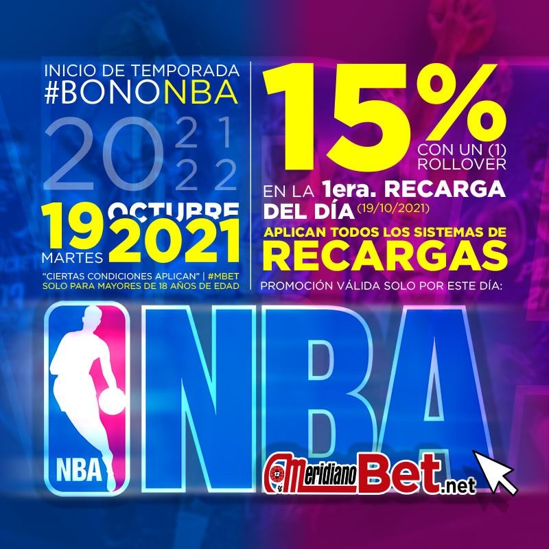 revistaronda's tweet photo. Arranca el primero de 82 partidos de la #NBA. Apuesta este 19 de octubre y recibe el bono de 15% en la primera recarga del día en cualquiera de los métodos.
.
#baloncesto #meridianobet #bet #deporte #bascket #temporada #bono #recargas #rollover1 https://t.co/rd29ipwGPs