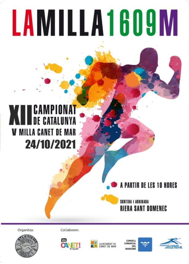 Diumenge Campionat de Catalunya de la Milla a Canet de Mar. 
<a href="/soycorredor_es/">CORREDOR\</a> <a href="/Carlotacf15/">Carlota Castrejana</a> <a href="/324cat/">3catinfo</a> <a href="/Atletisme_FCA/">Federació Catalana d’Atletisme</a> <a href="/saban_carmona/">Juan Antonio Sabán Carmona</a> <a href="/guillempera/">Guillem Pera</a> <a href="/mundodeportivo/">Mundo Deportivo</a> <a href="/ccmaresme/">CC Maresme</a>