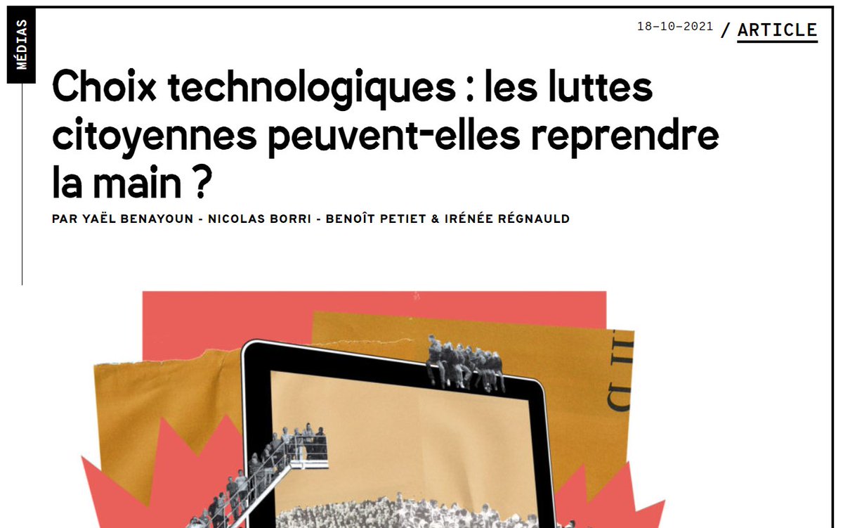 MaisOuVaLeWeb's tweet photo. 🔥Face à la confiscation du progrès, comment réinvestir les choix technologiques par tout un travail politique territorialement situé ? 
Papier @MoutonNumerique, à 8 mains avec @n_borri, @Marsenavril et @Geensly. Dans l'excellente revue @AgirParCulture 🥰
https://t.co/RjBE4Vyvoh https://t.co/ESl6j3rPAA