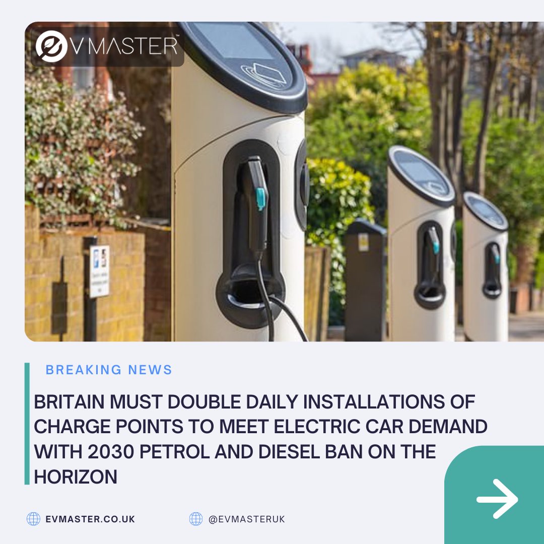 ‘Britain needs to increase its installation of public charge points from 27 per day to 50 if it is to meet electric vehicle demand ahead of the ban on sales on new petrol, diesel and hybrid cars, a new report warns.’

Read more at thisismoney.co.uk/money/cars/art…

#evmaster