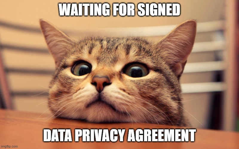 DpsRic's tweet photo. It's #CybersecurityAwarenessMonth and still waiting for signed Data Privacy Agreements! #BeCyberSmart #DPOLife #EdLaw2-d #dataprivacy #dataprotections https://t.co/lBbAaWOcL6