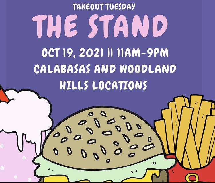 asb_ecr's tweet photo. Good morning Royals! This weeks Takeout Tuesday is holding to be at The Stand in both the Woodland Hills and Calabasas locations. Make sure to stop by The Stand and bring your friends! #ELCOPRIDE https://t.co/1yedHnXiic