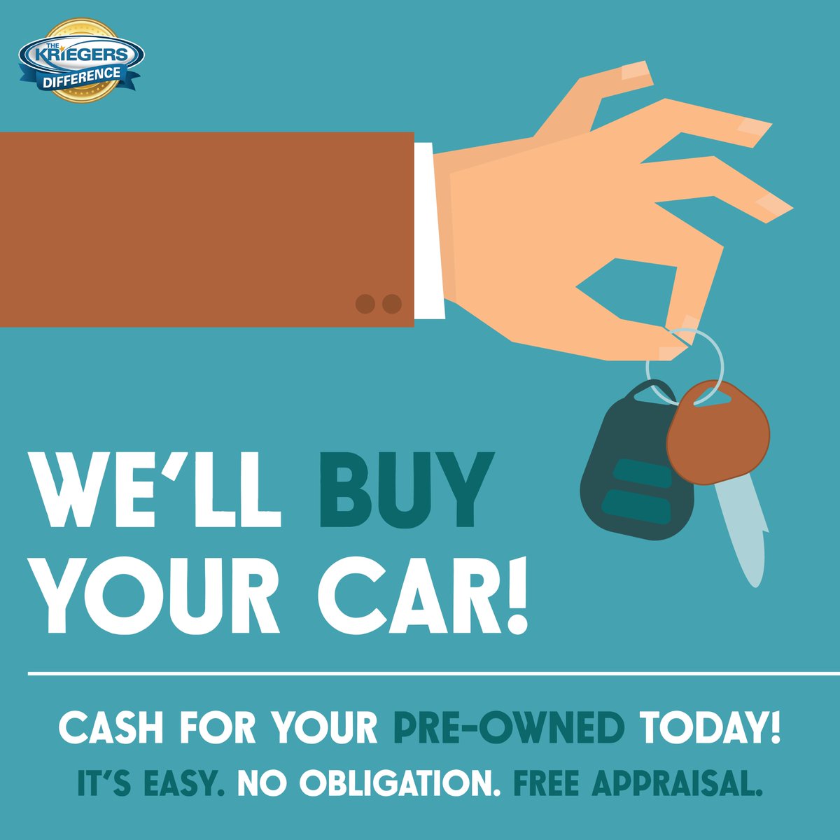KriegerAutoGrp's tweet photo. 🚗🔥 WE ARE LOOKING TO BUY YOUR CAR! 🚗🔥

Kriegers will give you cash for your pre-owned vehicles! Stop in today, earn a free appraisal with no obligation guaranteed. https://t.co/tNUBQQtuom