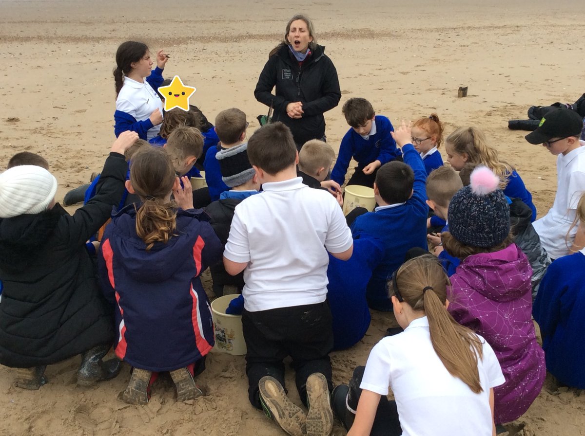 NectonY6's tweet image. What a fantastic day at Holme Dunes @NorfolkWT. It was amazing to be out in the fresh air all day and learning more about the Norfolk coastline; supporting our learning on coastal erosion. 
This is us working through our scavenger hunt on the beach.