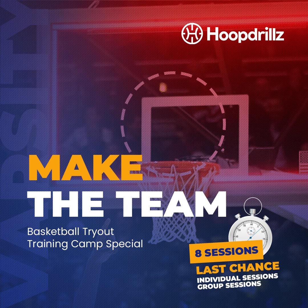 Hoopdrillz's tweet photo. Only one day left to take advantage of our 8 session Basketball Tryout Training Camp Special and give your kid a real shot at making Varsity. 

✅ 8 Private Training Sessions for just $680
✅ 8 Group Training Sessions for just $320

⚠️ Email train@hoopdrillz.com for more info. https://t.co/0tWmdUn8Y1