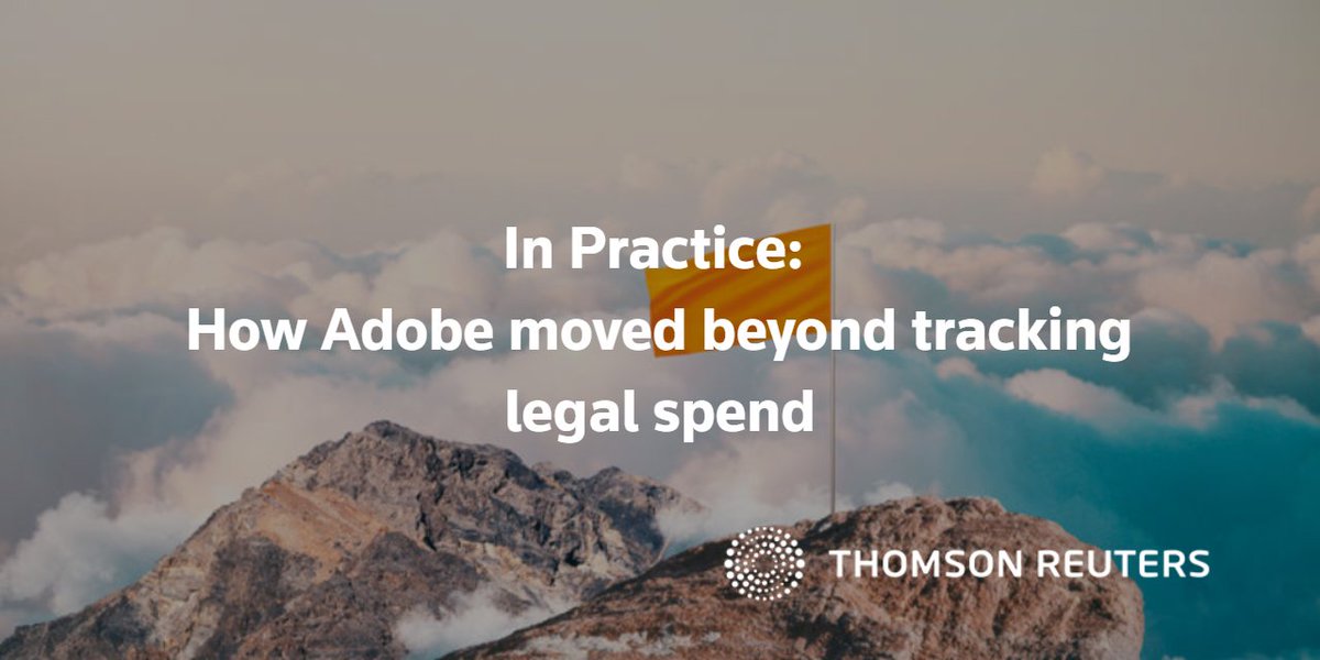 TRIExecutives's tweet image. In the latest installment of #InPractice, a column by Rose Ors of @RFP_Legal, she speaks with @Adobe GC Dana Rao about how law departments can leverage metrics beyond legal spend that can help improve department performance @thomsonreuters @AttyGinaJurva tmsnrt.rs/3n9U08A