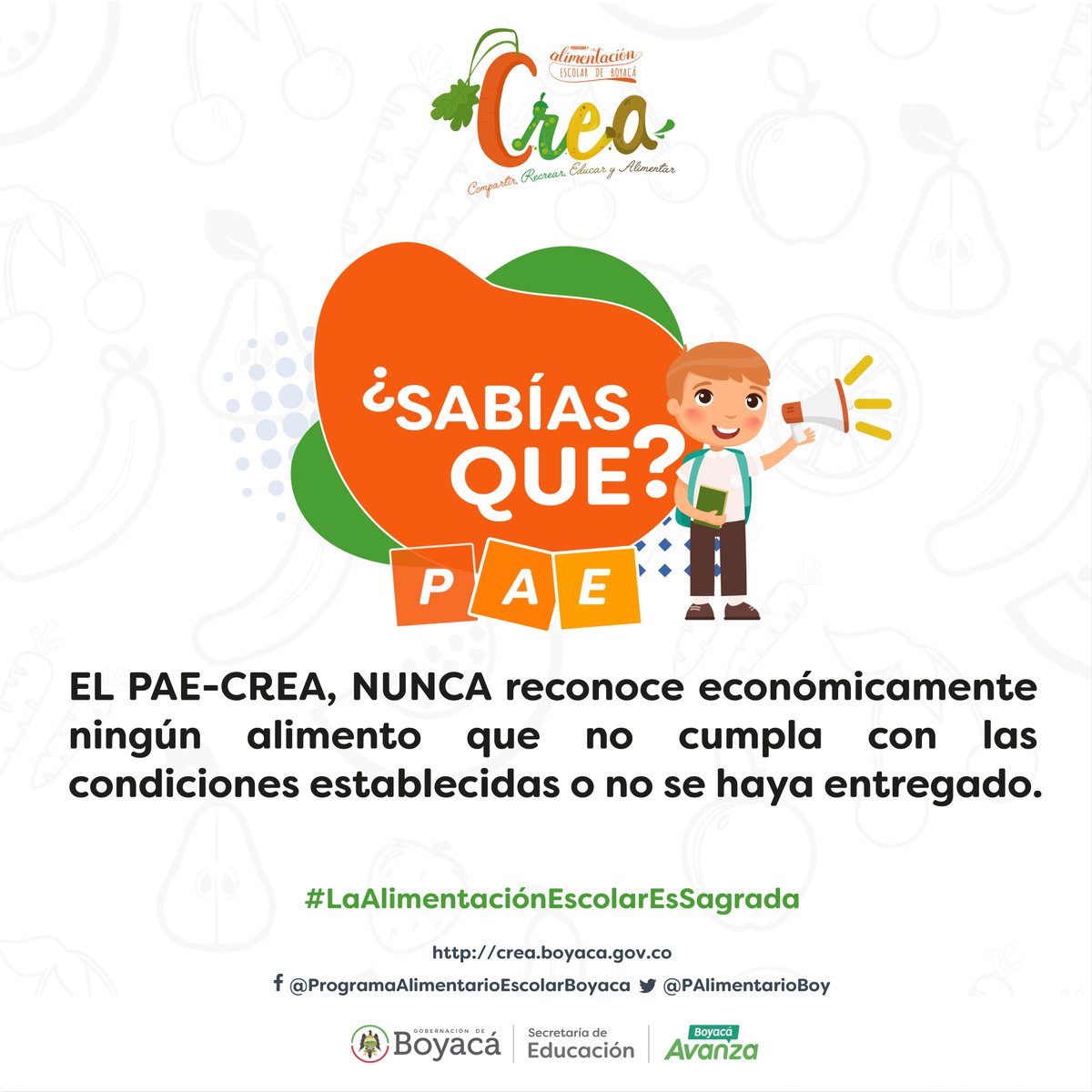Programa de Alimentación Escolar de Boyacá tweet media