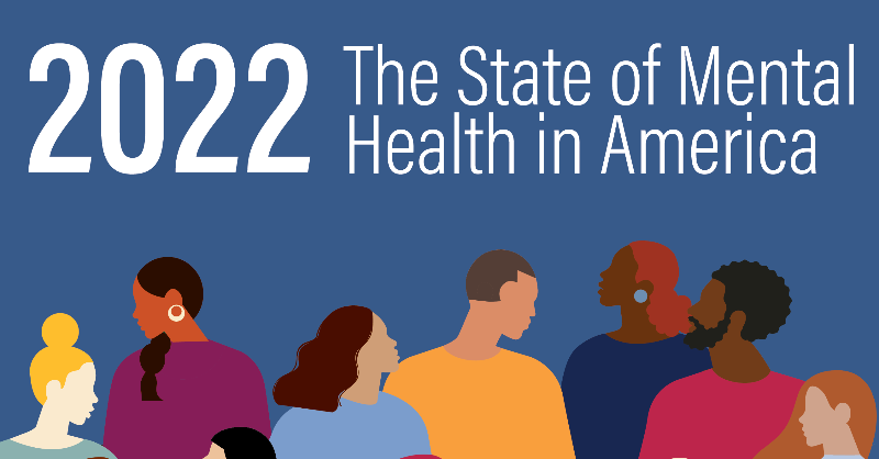 MentalHealthAm's tweet photo. For the 8th year in a row, @MentalHealthAm released its annual State of Mental Health in America report, which ranks all 50 states and D.C. based on 15 mental health access and prevalence measures.