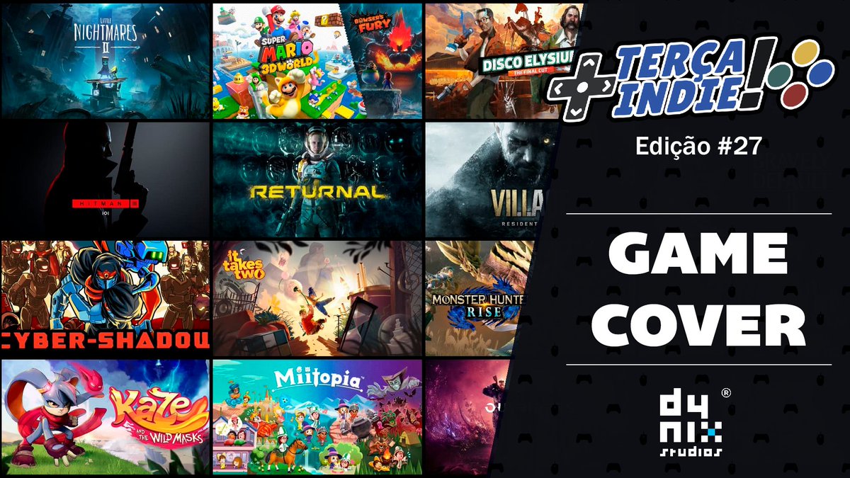 Hoje somos o host da #terçaindie com a temática Game Cover.
Chegou a hora dos desenvolvedores brasileiros enaltecerem a capa do seu jogo!
Pode ser a capa final do jogo, capa da Steam, da Twitch, quem for chique pode até mostrar as caixinhas de versão física, fiquem à vontade.
