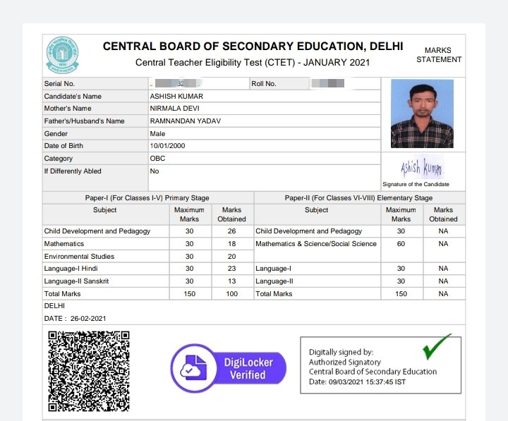AshishK102000's tweet photo. @PTeacherVacancy M January 2021 m  ctet m 100marks laya hu bina coaching k , Mere saharsa jila Bihar ctet k coaching k liye 15000-20000 fees hai. Sara coaching wala rupees lut raha hai. https://t.co/Wg4DTWmfvM