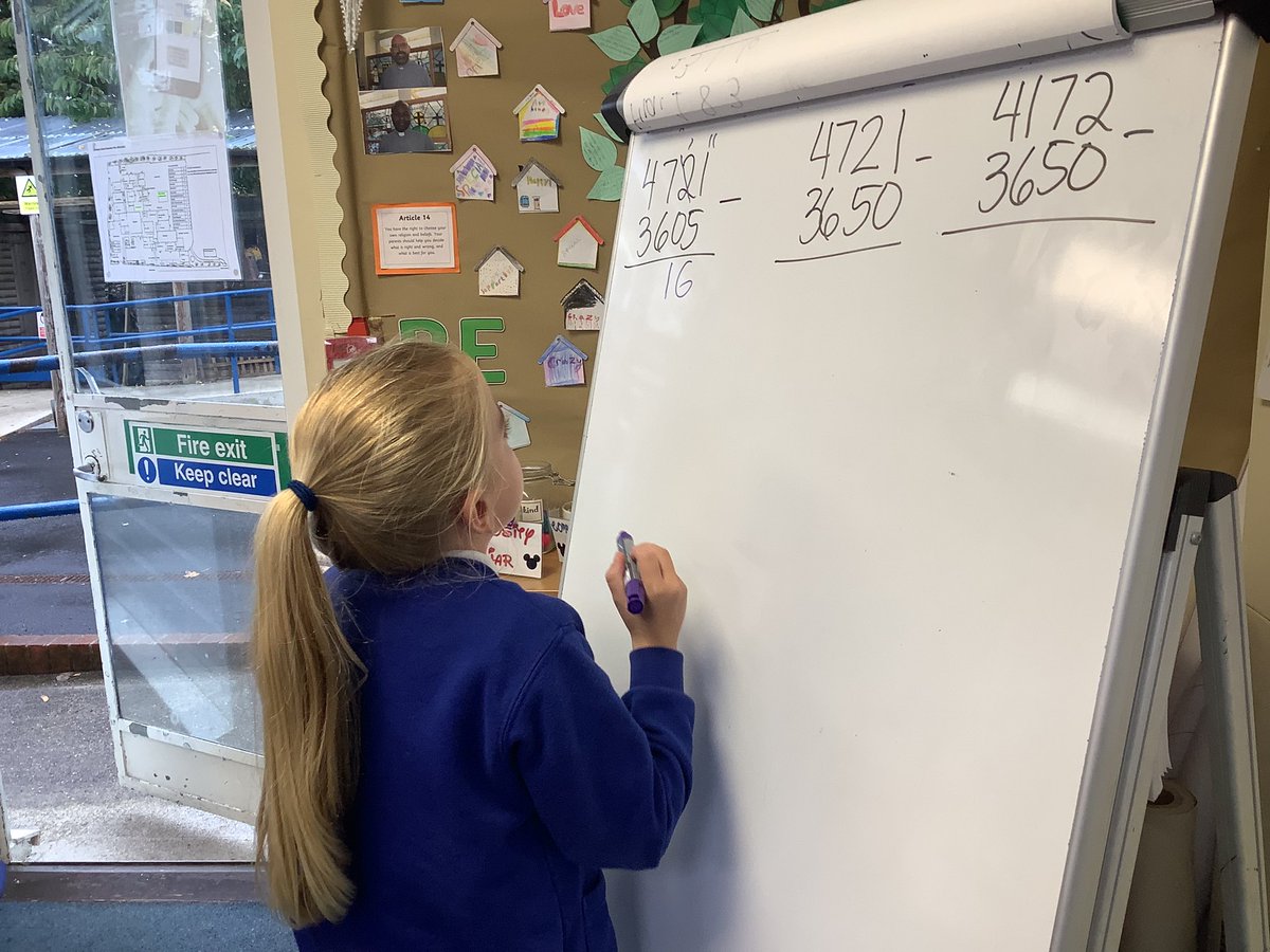 StMarysSchoolRC's tweet photo. These amazing children are teaching us how to subtract with exchange #smrcMaths #Year4Maths https://t.co/2Sykk6FXMp