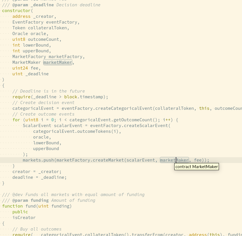 ethchris's tweet photo. Solidity #LanguageServer preview in @QtCreator showcasing hover and go-to-definition (would need video, but is working flawlessly). Not sure yet why it does not show the docs of the contract. https://t.co/Hed5TU81aD