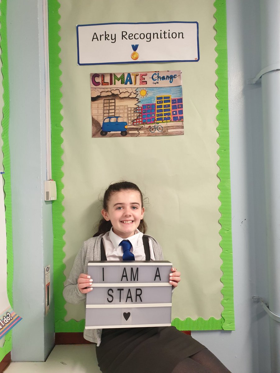 ArklestonSchool's tweet photo. Well done, Olivia. Winner of @PoliceScotland  COP26 poster comp highlighting the importance of reducing, recycling and reusing and the subsequent impact of doing nothing. Look out for the poster, (pictured) at multiple recycling points and venues @AttainRen #responsiblecitizens https://t.co/tUDGiq9ZCC