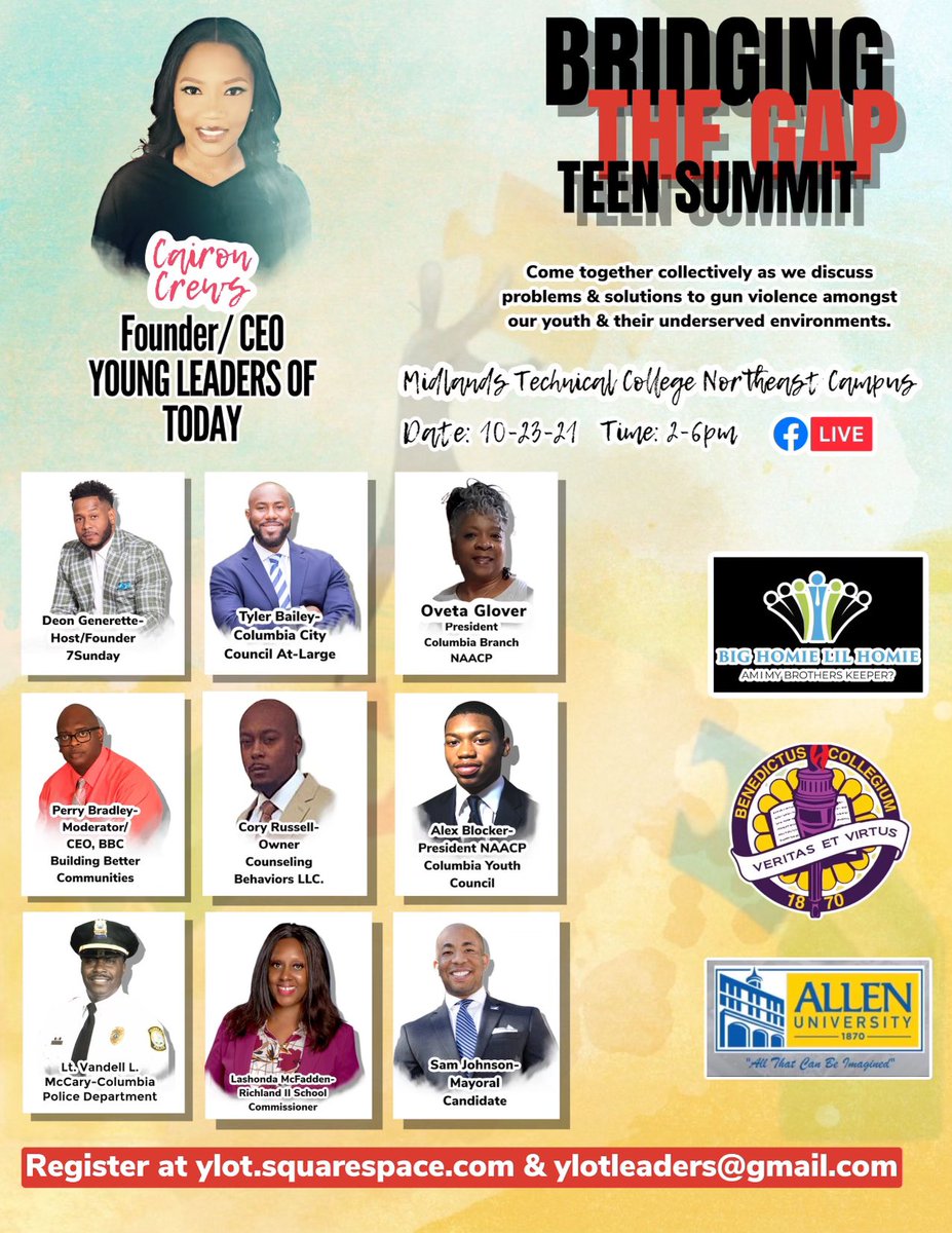 GeneretteDeon's tweet photo. Tap In! I’ll be hosting this Bridging The Gap Teen Summit! October 23rd! 
#7Sunday #DeonGenerette #Host #TeenSummit https://t.co/P9OYxPvZ0H