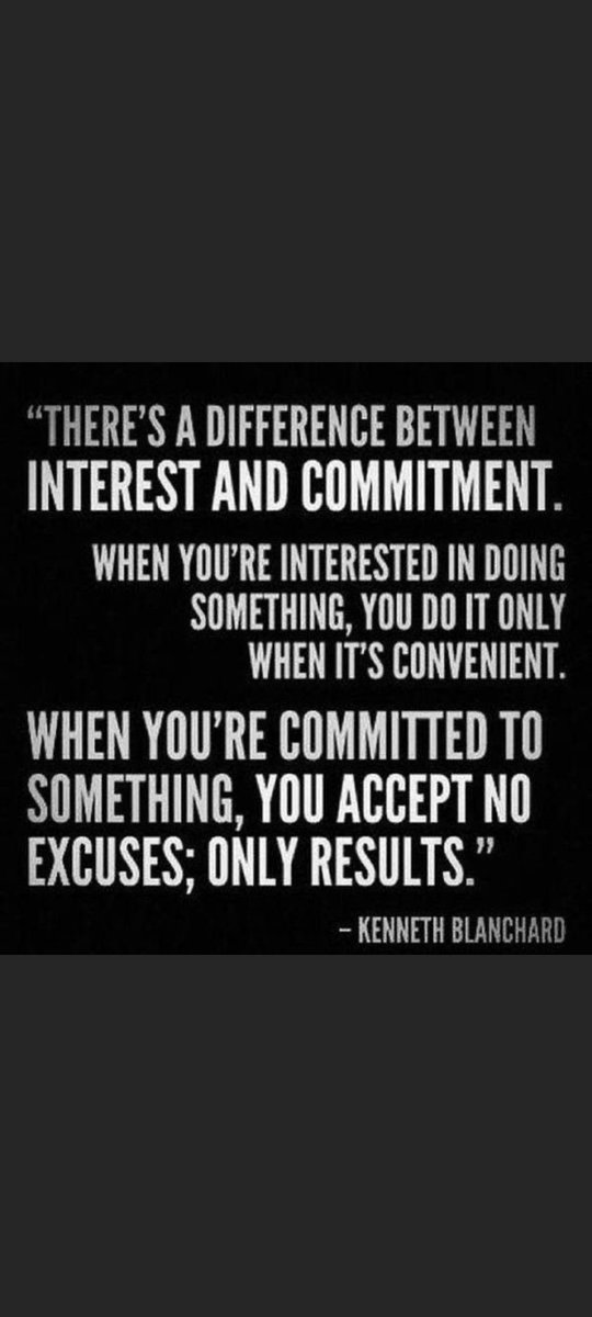 Truth! Need more commitment to the program, rather than just interest!