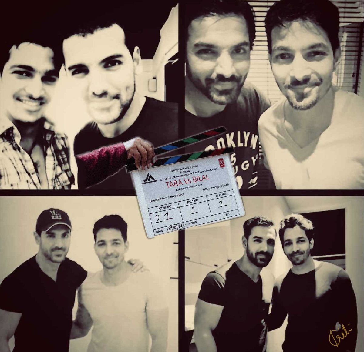 “Thankyou fr the faith John sir,from my 1st day in Mumbai to my 1st day on the set.I will do you proud”
@harsha_actor 

Heartiest Congrats fr #TaraVsBilal 
@johnabrahament @TheJohnAbraham @SanyukthaC @minnakshidas 

Wishing the best..Today n Always!
#handsomeguys #humble #honest