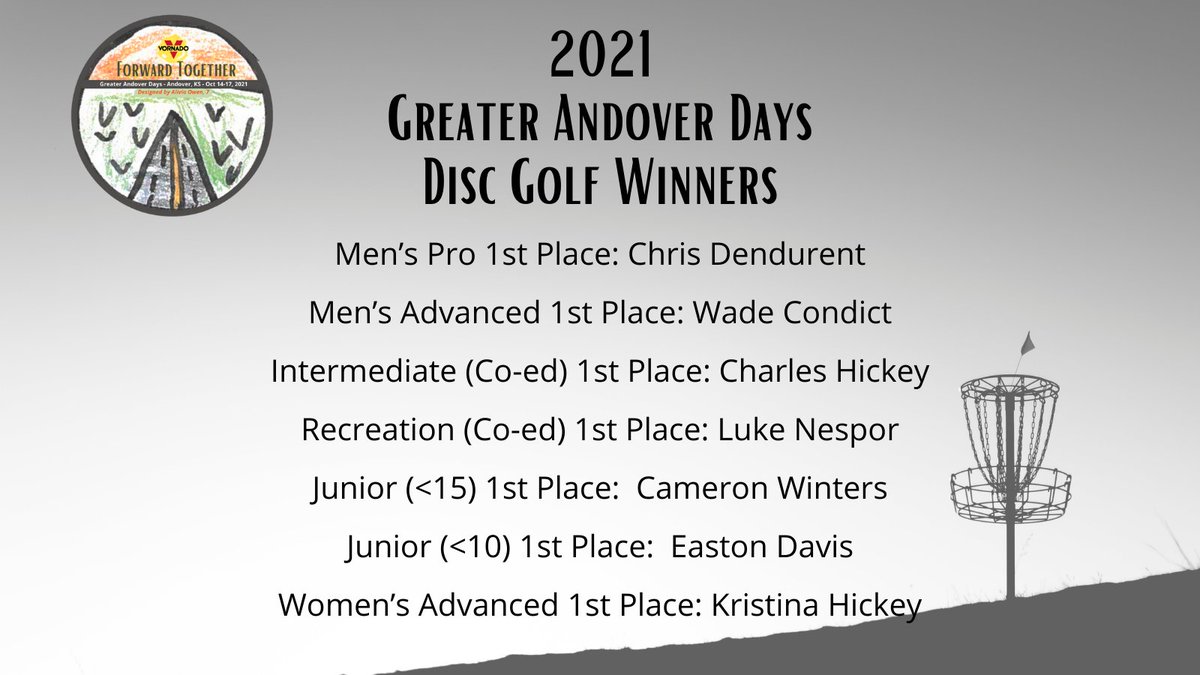Congratulations to our Disc Golf Tournament winners!