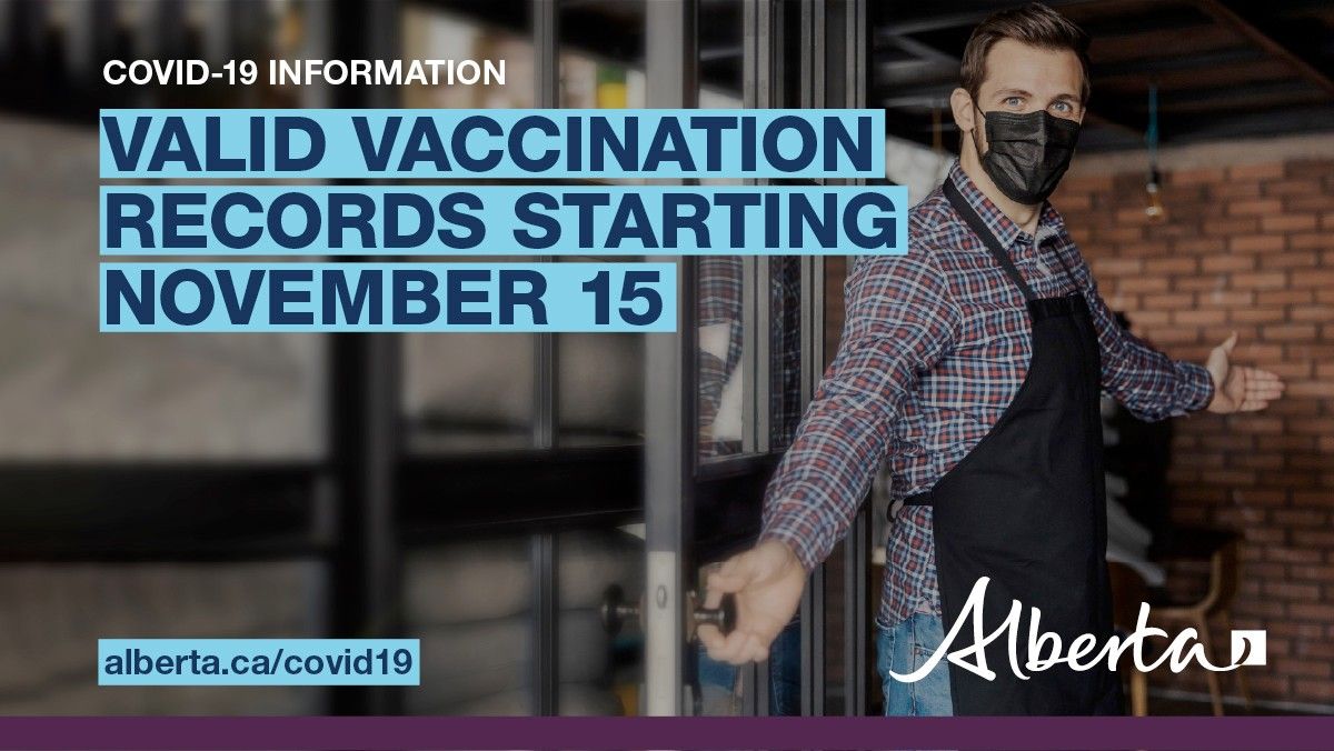 Alberta Government on Twitter: &quot;These #COVID19AB vaccination records will  continue to be accepted after Nov 15 if they have full name, vaccine type  &amp;amp; date administered: + First Nations + Canadian Armed