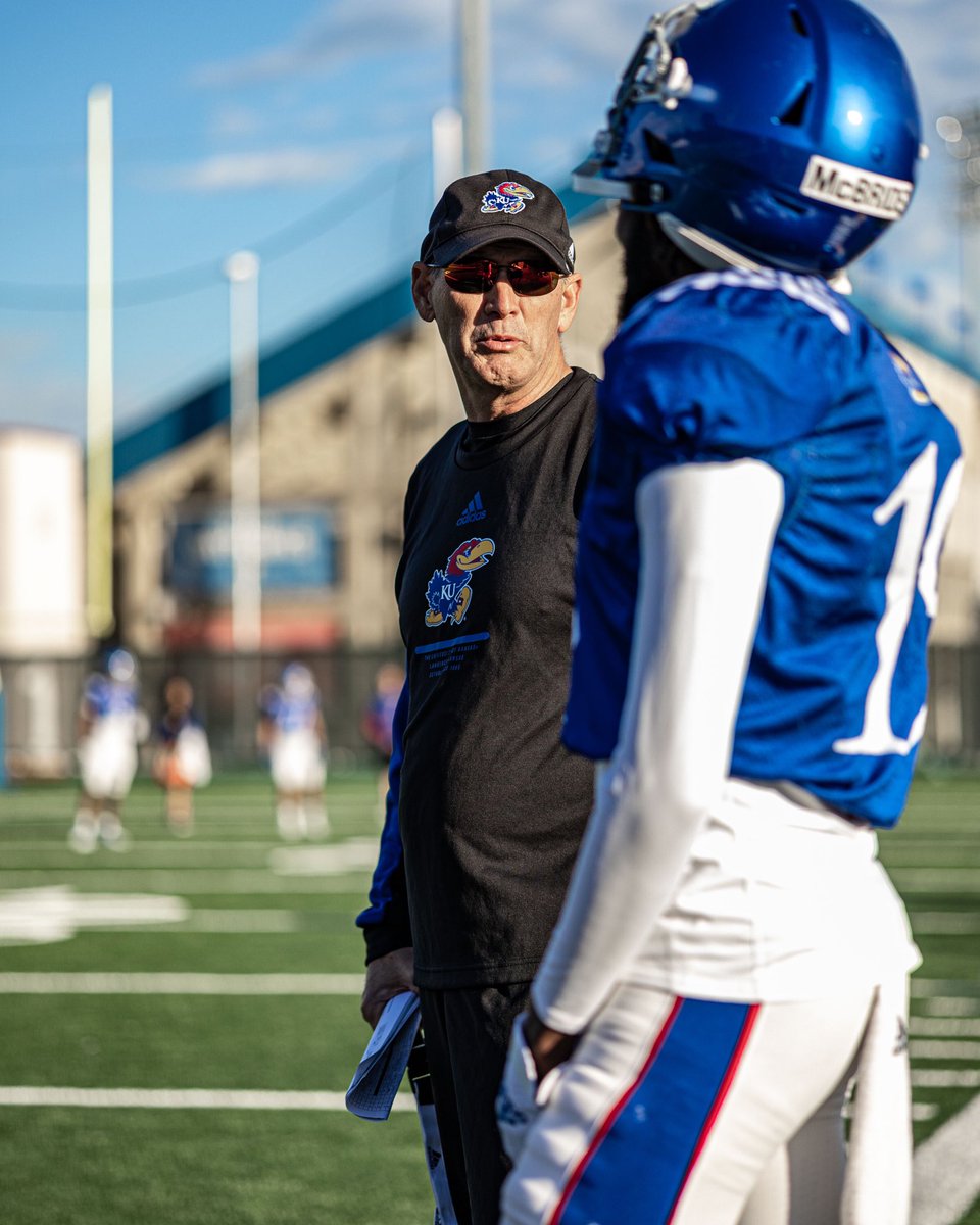 KU_Football's tweet photo. The grind won’t stop, continuing to get better every day 👊

#KUfball https://t.co/eQUH8e69vx