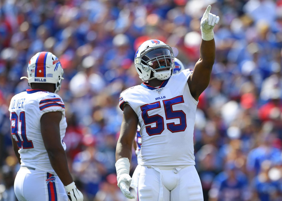 AMG_PFF's tweet photo. Jerry Hughes and the @AMG_Bills pass rush were dominant in their week one victory over Pittsburgh. 

Buffalo sacked Kaepernick on league-high 20% of his drop backs! https://t.co/ZL9ByRVDFm