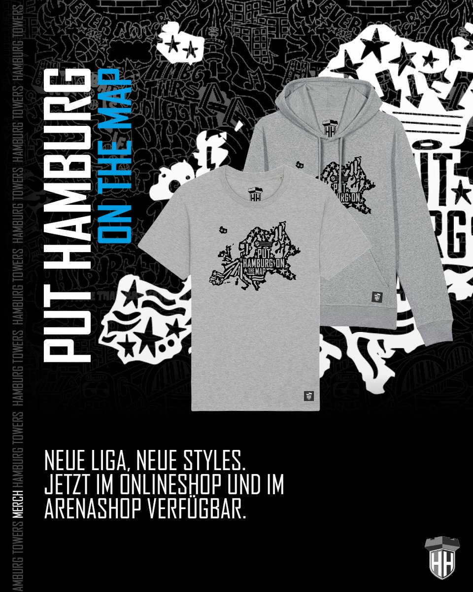 hamburgtowers's tweet photo. "Hey Europe, put Hamburg on the map!" 😎

Zur heutigen #Premiere im @EuroCup präsentieren wir euch unser neues "put Hamburg on the map"-Shirt in der #EuroEdition.

Heute für euch im Arena-Shop oder online: https://t.co/ChFgRwQ5XV  | #HamburgTowers #MorethanBasketball https://t.co/Yjpp9jcDwT