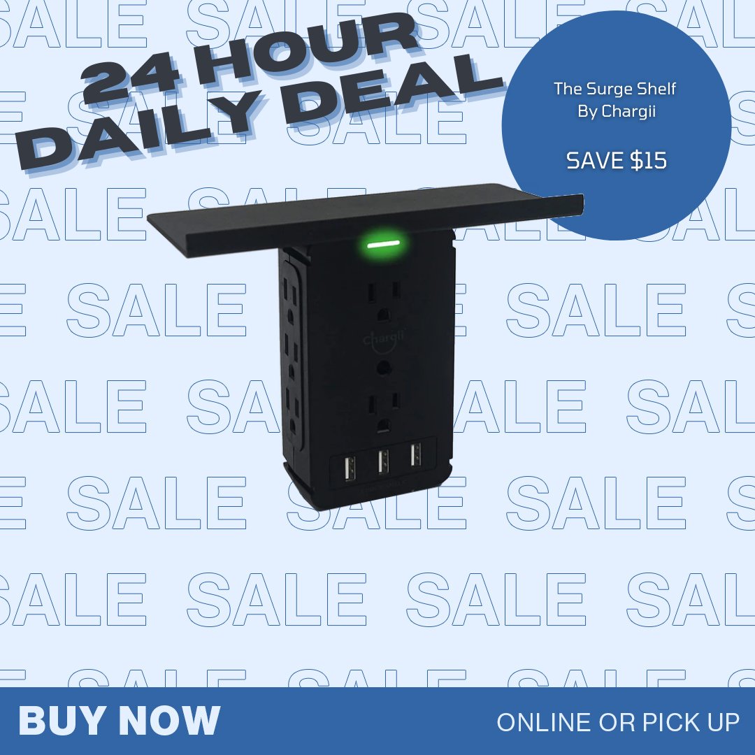 mikescomp's tweet photo. 🚨⚡24 HOURS ONLY! Daily deal featuring the The Surge Shelf By Chargii! Featuring 8 AC Outlets with up to 100 joules of power. 2 USB Ports for smartphones, laptops, or other gadgets!

https://t.co/lOF2mAG2Bq

#pcparts #pcmr #pcgaming #tech #gadgets #hometech #chargii https://t.co/c1oM9scgk0