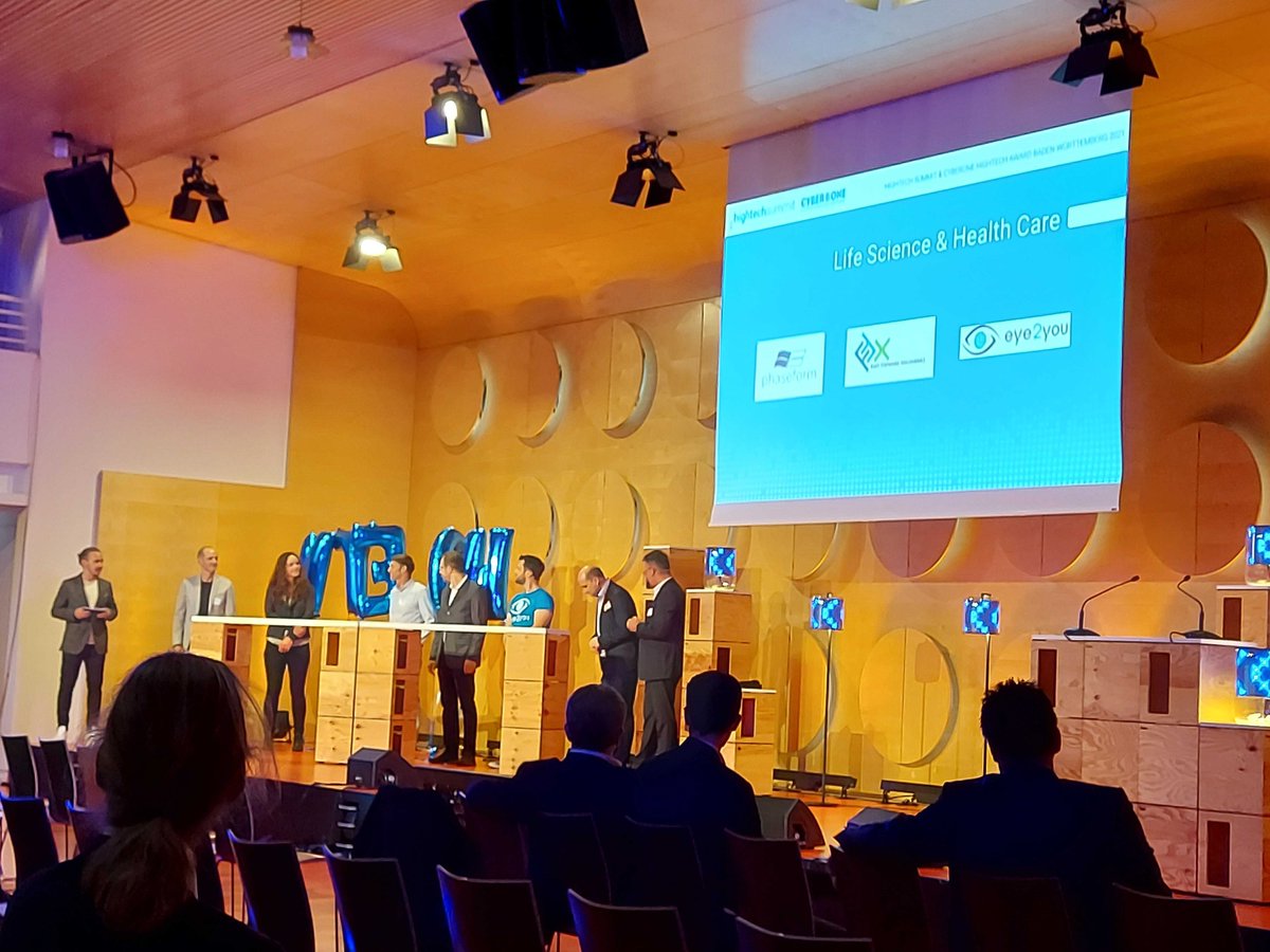 bwcon_info's tweet image. Es stellen sich die Start-ups eye2you, phaseform und Fast Forward Discoveries aus der Kategorie &quot;Life Science &amp;amp; Health Care&quot; vor. bwcon drückt die Daumen für den CyberOne Hightech Award!