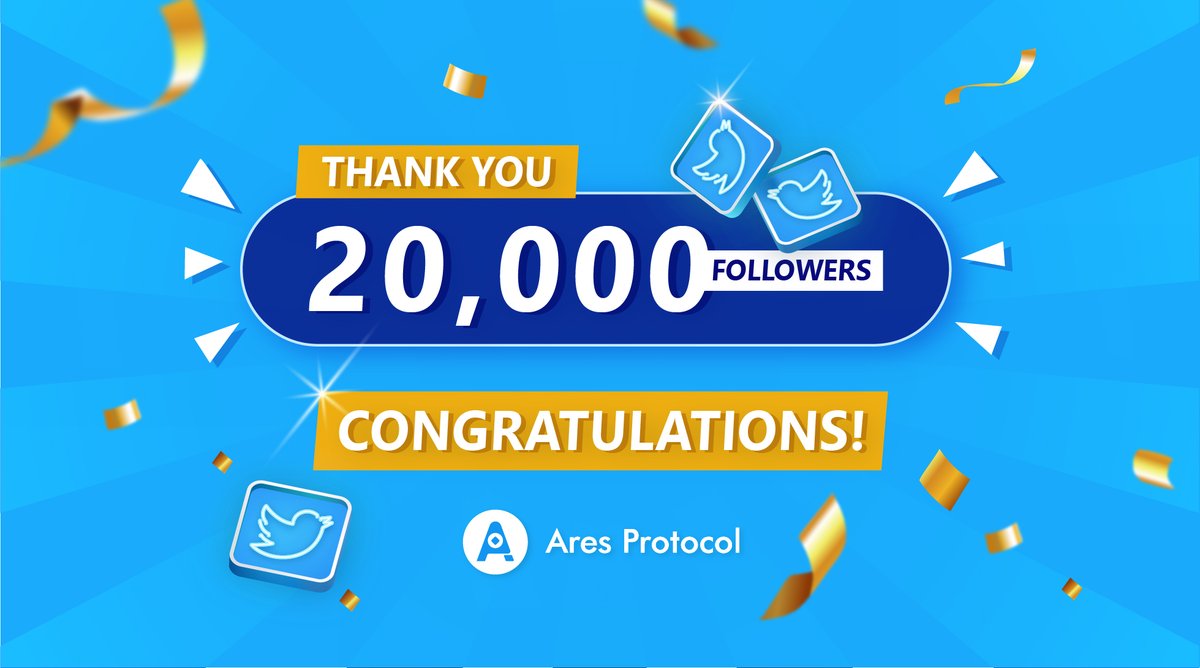 AresProtocolLab's tweet photo. THANKS! to all our Followers 🎉🎉🎉

👉20K Congratulations!
👏Share with your friends

#Airdrop #Airdrops #Contest #winarescontest https://t.co/HceZiaWubm