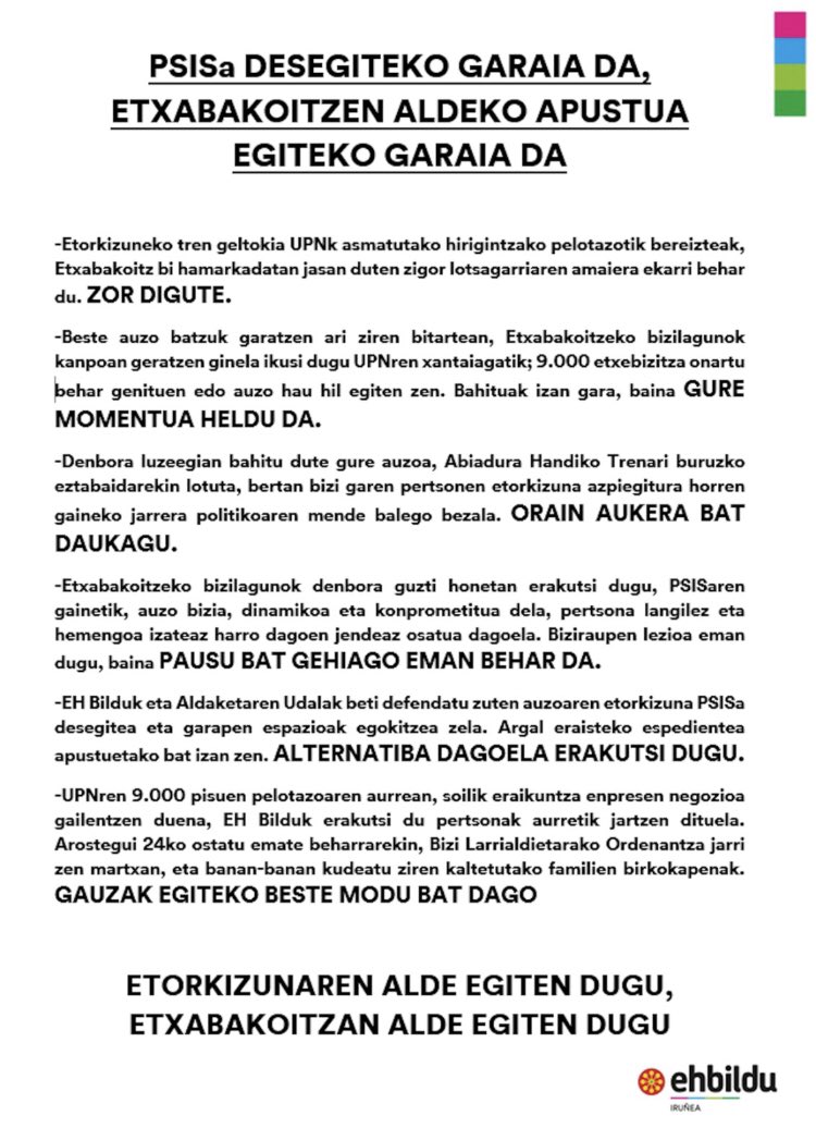 JosebaGines's tweet photo. 👉🏾PSISa desegiteko garaia da, Etxabakoitzen aldeko apustua egiteko garaia da. #AHTrikEZ 
👉🏾Es hora de desmantelar el PSIS. Es hora de apostar por #Etxabakoitz. #NOalTAV
@ehbilduirunea https://t.co/bPaUHM2N4U