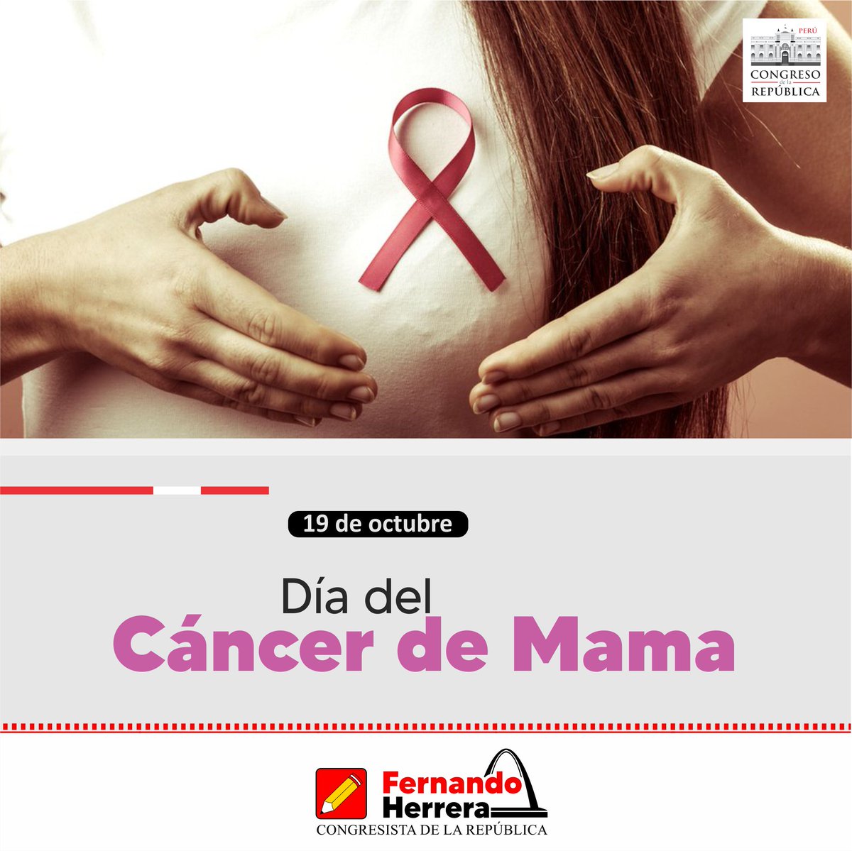 🔰𝐃𝐢́𝐚 𝐝𝐞𝐥 𝐂𝐚́𝐧𝐜𝐞𝐫 𝐝𝐞 𝐌𝐚𝐦𝐚 🔰 
En este día se busca sensibilizar y concienciar a las mujeres de todo el mundo, sobre la importancia de realizarse un examen de mamas regularmente, con la finalidad de detectar cualquier signo o anomalía.