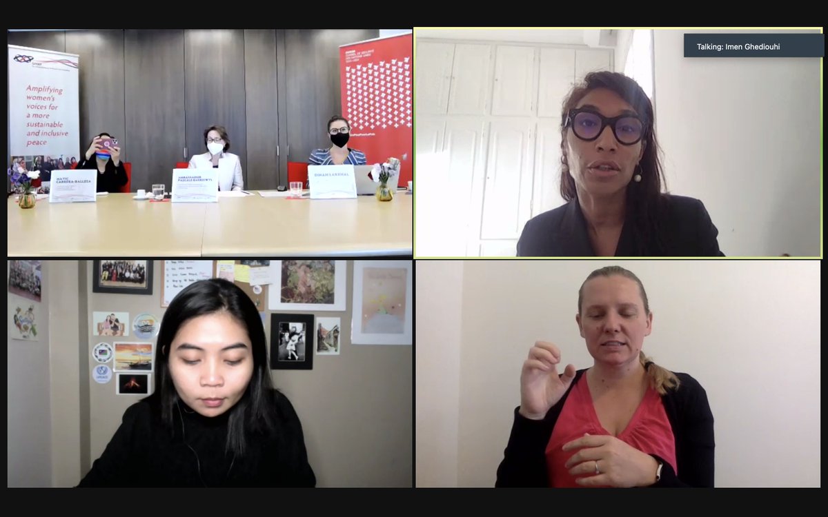 AgnieszkaFal's tweet photo. .@ImenElgh: "One of the key things that need to be done to improve use of tech for women's meaningful participation in ☮️ is building digital literacy from the young age - giving girls &amp; young women opportunities to engage with diverse technologies!"

#DigitalizingPeace https://t.co/pVSdLNS4tI