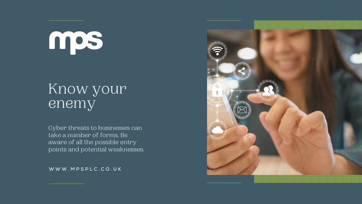 mps_networks's tweet photo. Do you know your enemy? Your #CyberSecurity enemy?

#CyberAwarenessMonth #MPSNetworks https://t.co/5pC0idhtQ9