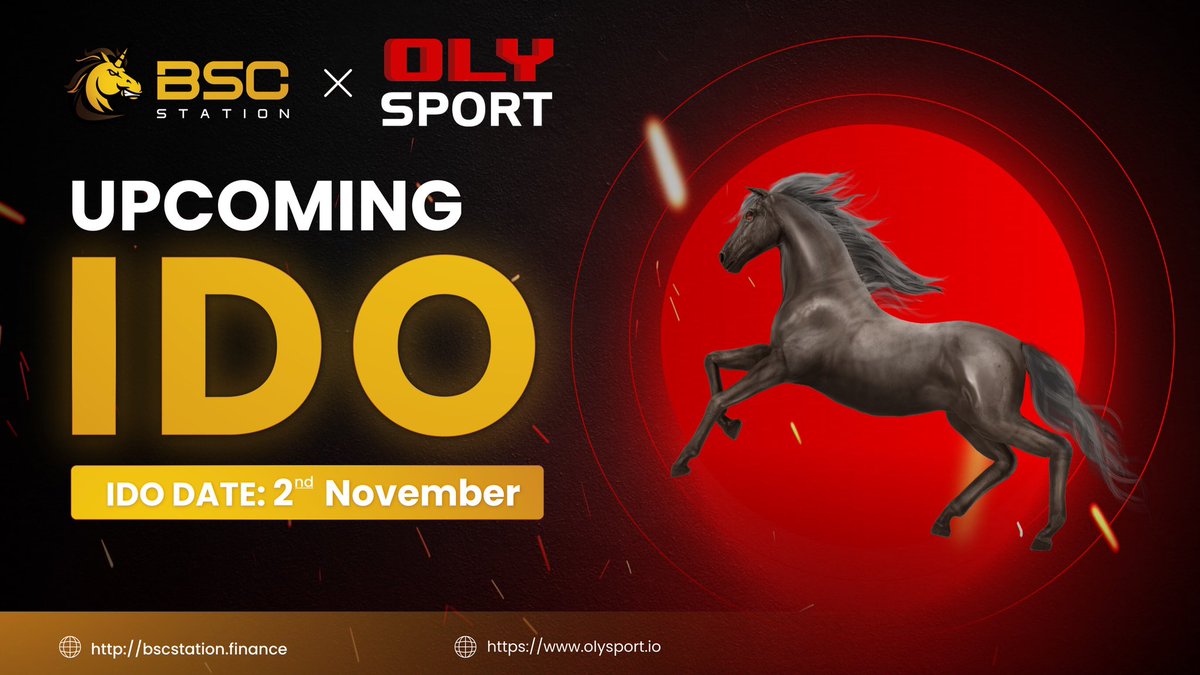 🍂 November is around the corner! We’re excited to give you a sneak peek of next month’s IDO calendar 👀
<a href="/oly_sport/">Oly Sport</a> is the first project to launch on @bscstation this November!
🗓 2nd November
📖 Sign up for whitelist: bit.ly/3n6x6Pt
ℹ️ Read more: bscstation.medium.com/oly-sport-to-l…