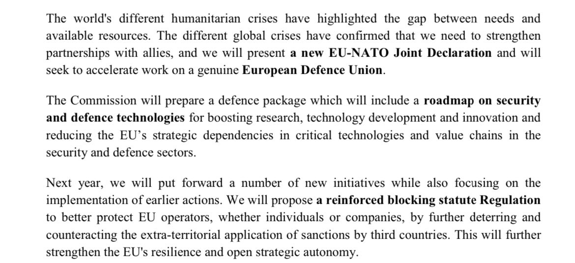 HNeumannMEP's tweet photo. Commission Work Programme 2022 describes necessity to build „genuine European Defense Union“
It’s on procurement, research&development, production, subsidies, strategic decisions. BUT it also has to be about the other side of the coin: Transparency and export control!
#EUArms https://t.co/NCg8ayHqIh
