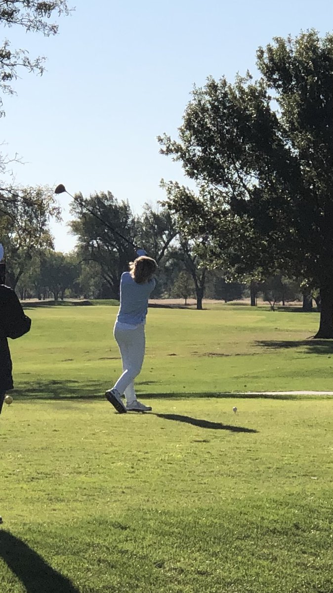 So proud to be coaching girls sport for the past 25 years!  KSHSAA honors the TitleIX anniversary with honorary tee shot by Mrs. Kathy Tilma.  We’re ready for day 2 at the 5A State tournament!!