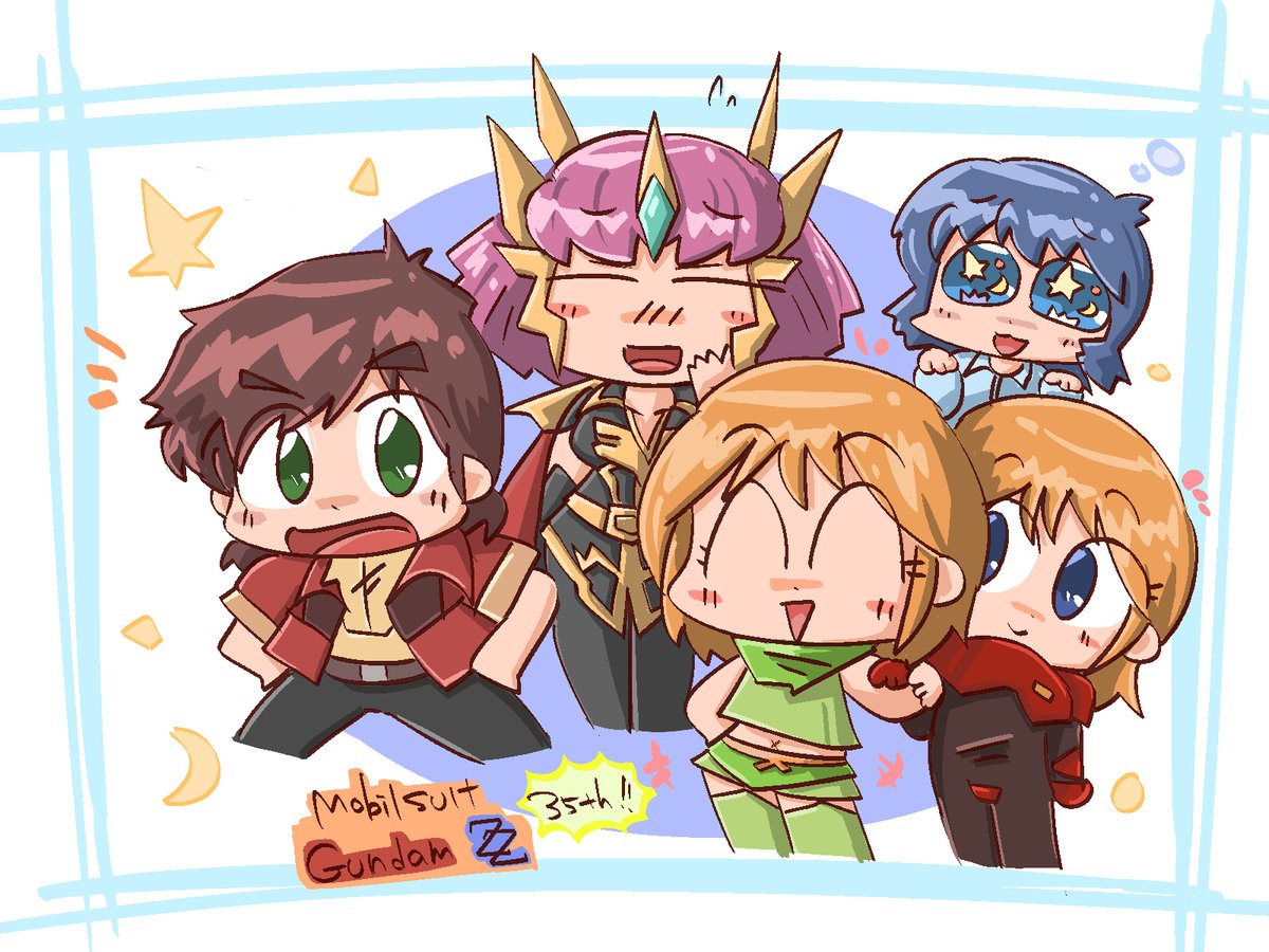 #絵柄が好みって人がいればいいなぁ
ちびキャラ達をいろんな塗りでチャレンジ 