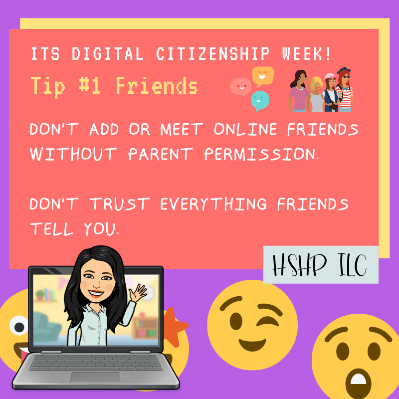 hshpilc's tweet photo. It's Digital Citizenship Week and we're ready to spread awareness! We want our Phoenix to make good decisions while on the Internet, and here is one tip we all could use! #digitalcitizenshipweek #hshpilc #HCISDedTech https://t.co/GiqaYoPXRQ