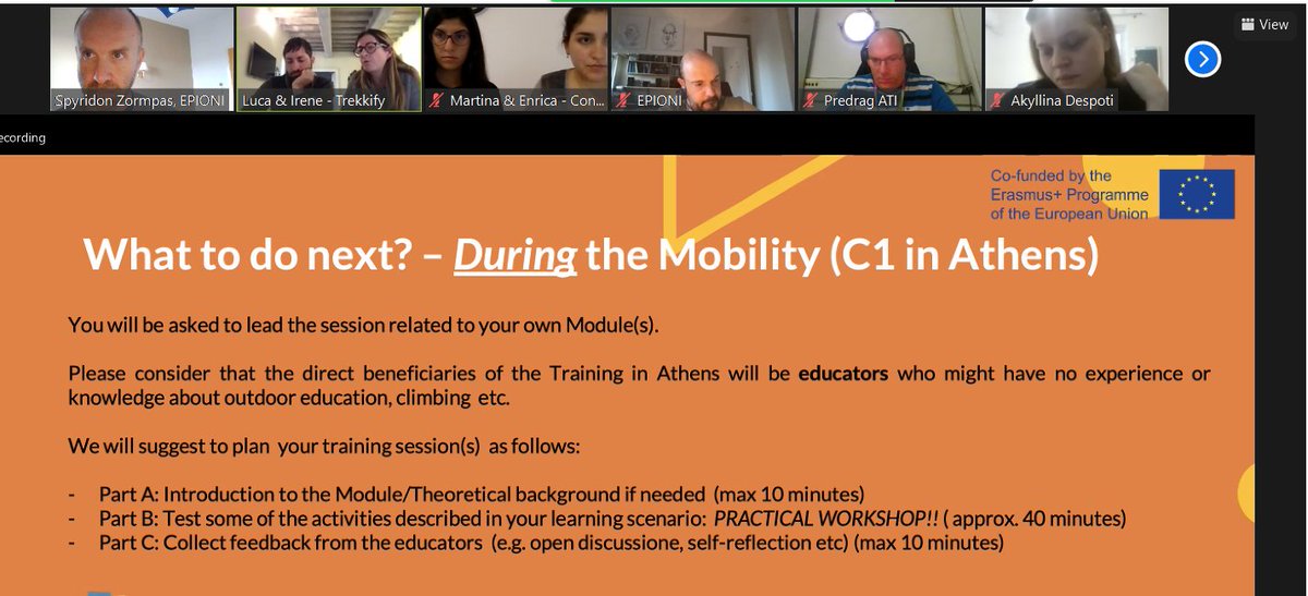 Συζήτηση με τους εταίρους του  <a href="/HiAbilityEU/">Hi-Ability Erasmus+ project</a> για την εκπαιδευτική δραστηριότητα C1 που θα γίνει στην Αθήνα 9 έως 11.11.2021  <a href="/EASPD_Brussels/">EASPD</a> <a href="/ControventoCt/">Controvento Catania</a> <a href="/base_tre/">Base3</a> #eposfilis και θα απευθύνεται σε εκπαιδευτές ατόμων με νοητική υστέρηση αναφορικά με τις υπαίθριες δράσεις.