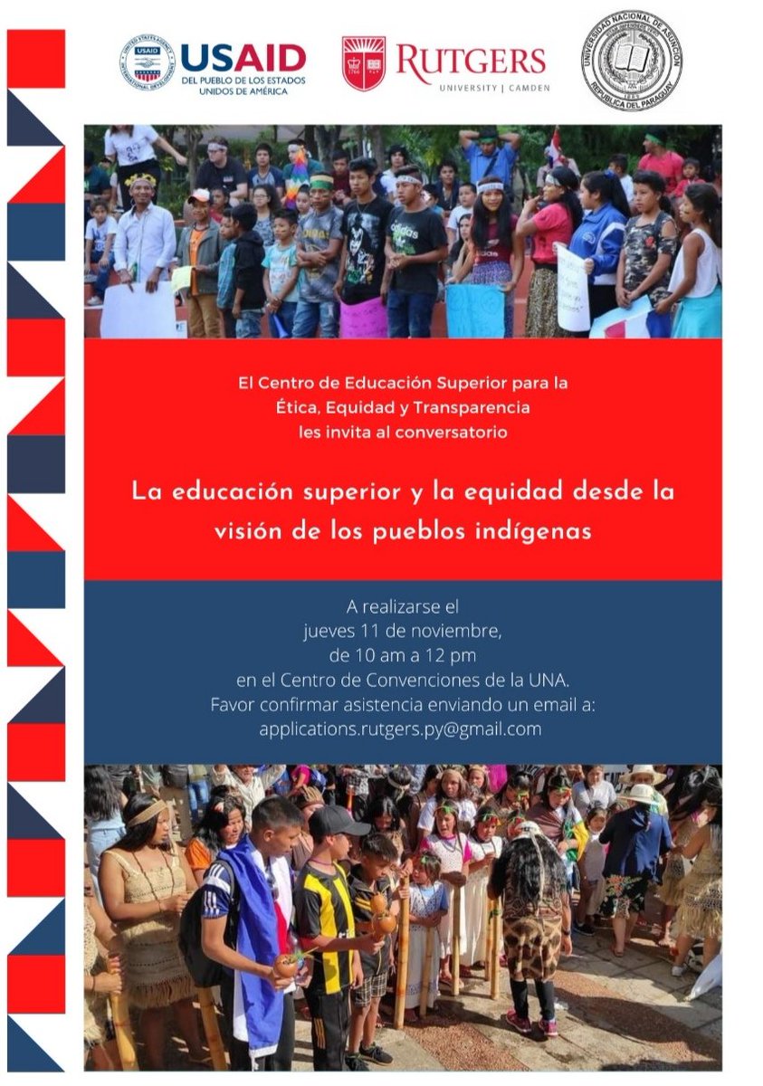 CESEET: Invitamos a toda la comunidad a participar del conversatorio "La Educación Superior y la Equidad desde la Visión de los Pueblos Indígenas"

🗓️11 de noviembre, de 10:00 am a 12:00 pm
📍 Centro de Convenciones de la Universidad Nacional de Asunción